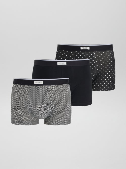 Pack de 3 bóxers para hombre de punto de fantasía - Kiabi Pack de 3 bóxers para hombre de punto de fantasía - Kiabi