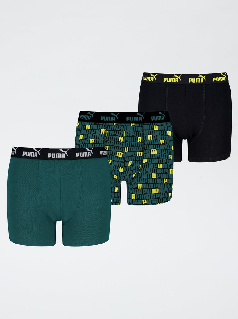 Pack de 3 bóxers 'Puma' Verde - Kiabi