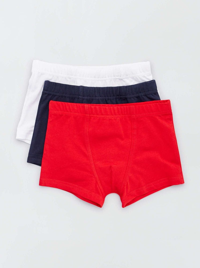 Pack de 3 boxers ROJO - Kiabi