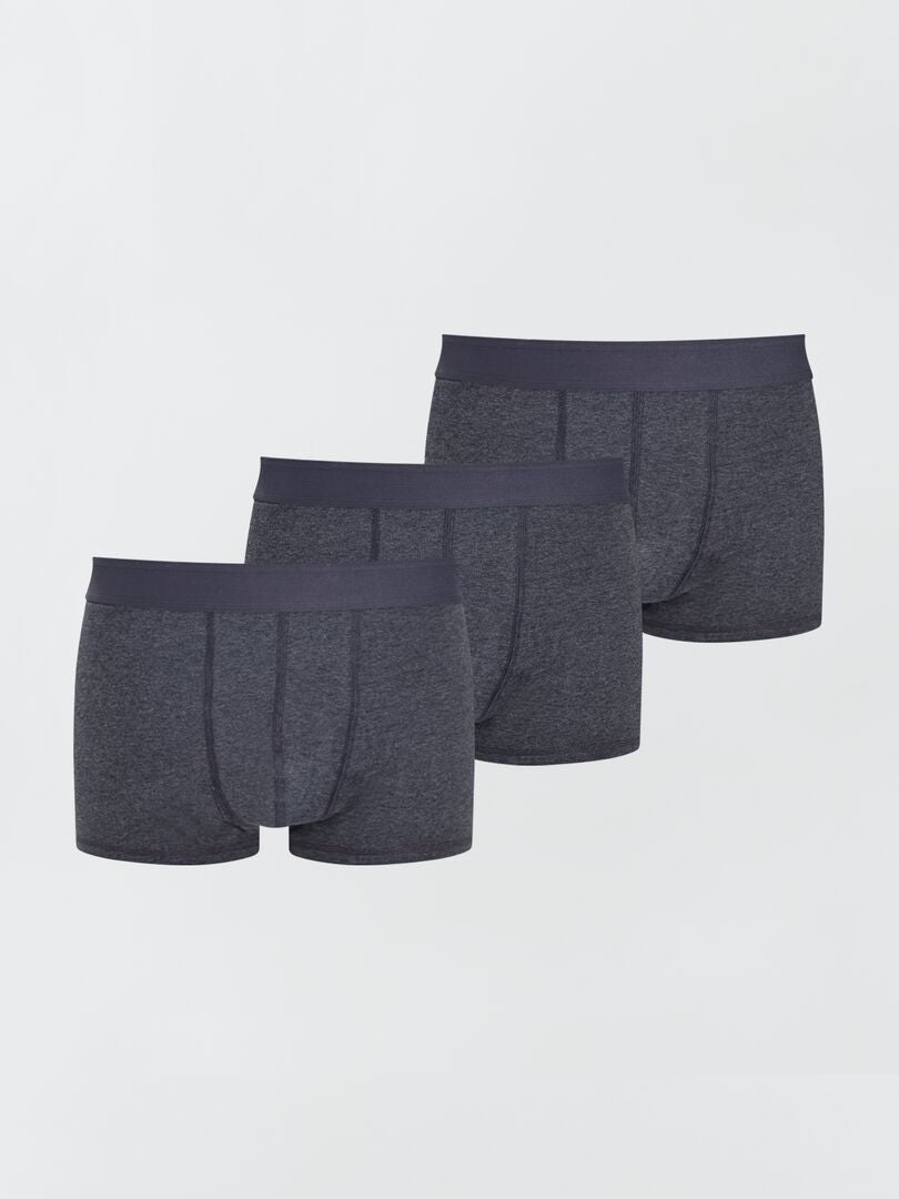 Pack de 3 boxers  size+ gris oscuro - Kiabi