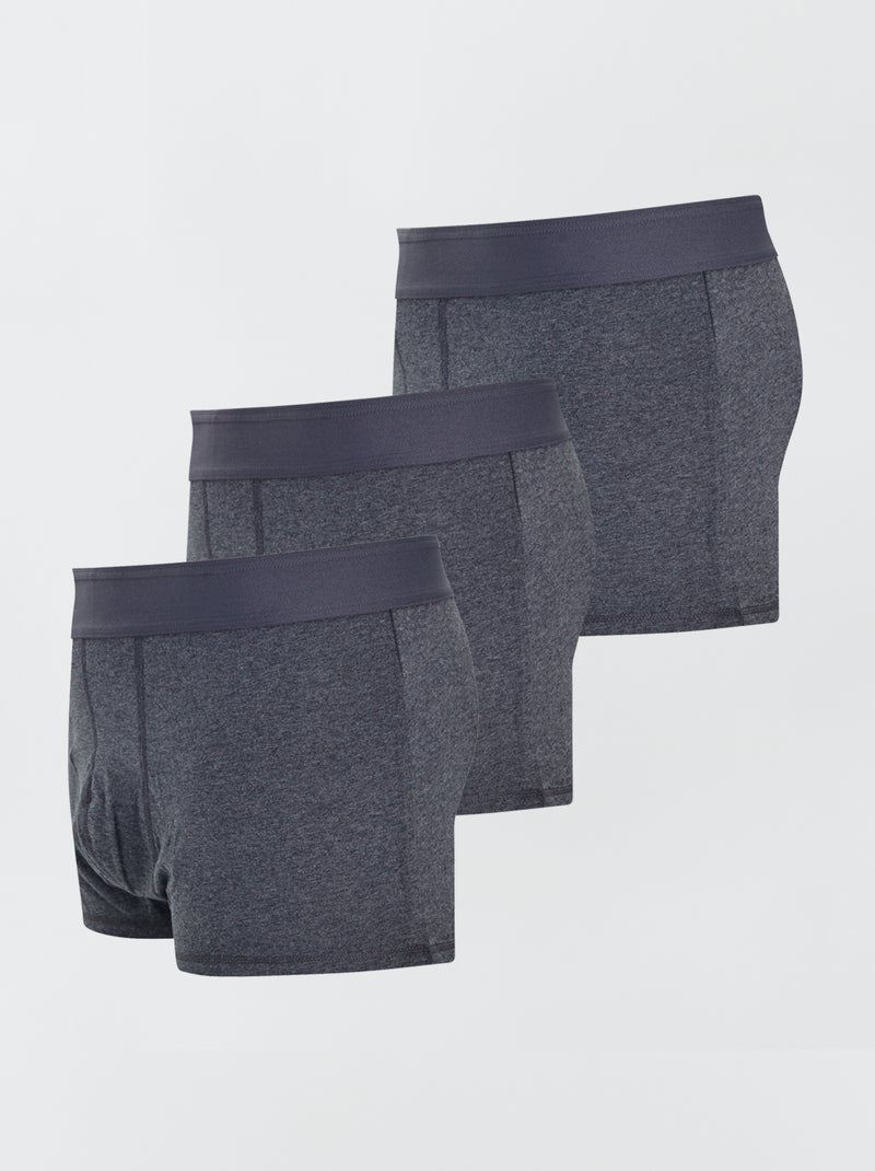 Pack de 3 bóxers size+ gris oscuro - Kiabi