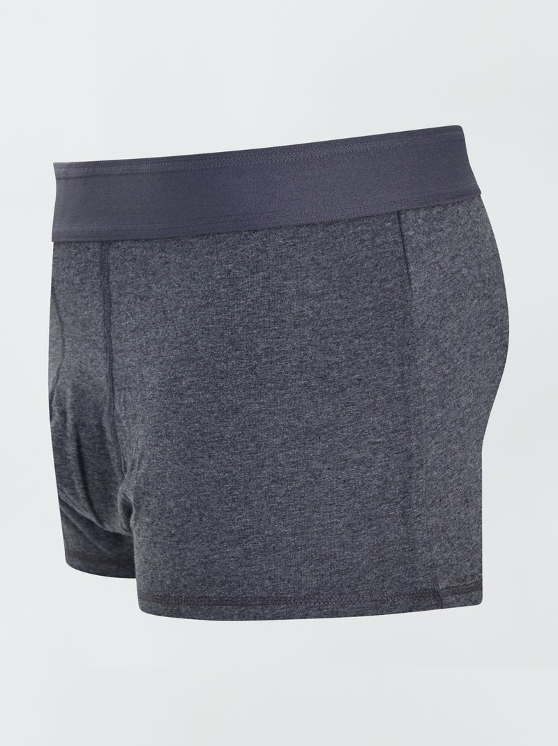 Pack de 3 bóxers size+ gris oscuro - Kiabi