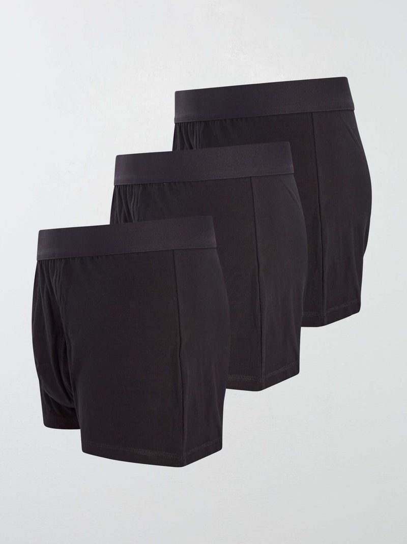 Pack de 3 bóxers size+ Negro - Kiabi