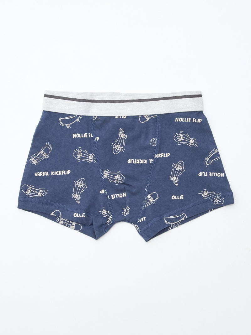 Pack de 3 bóxers stretch Azul - Kiabi