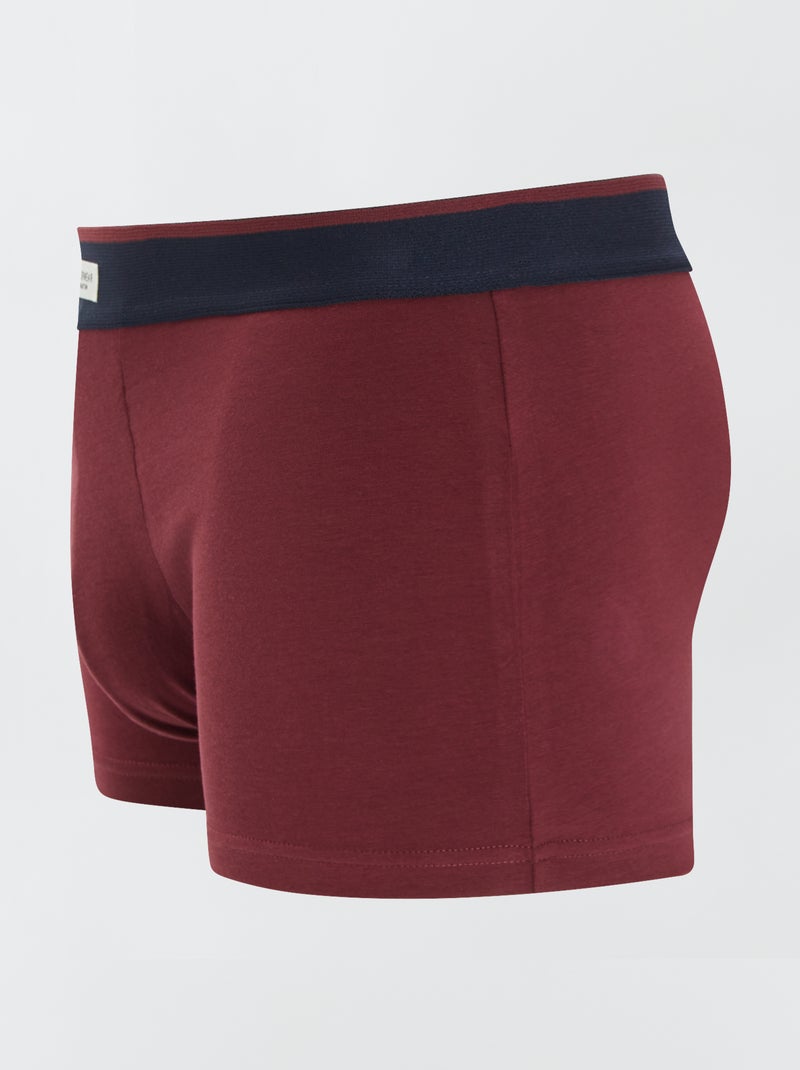 Pack de 3 bóxers stretch ROJO - Kiabi