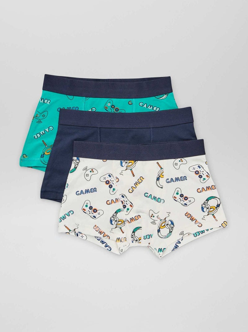 Pack de 3 boxers VERDE - Kiabi
