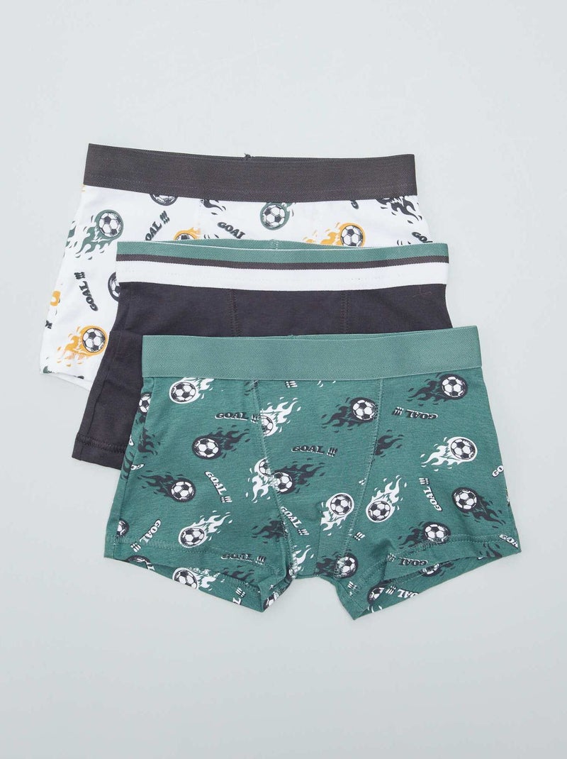 Pack de 3 boxers VERDE - Kiabi