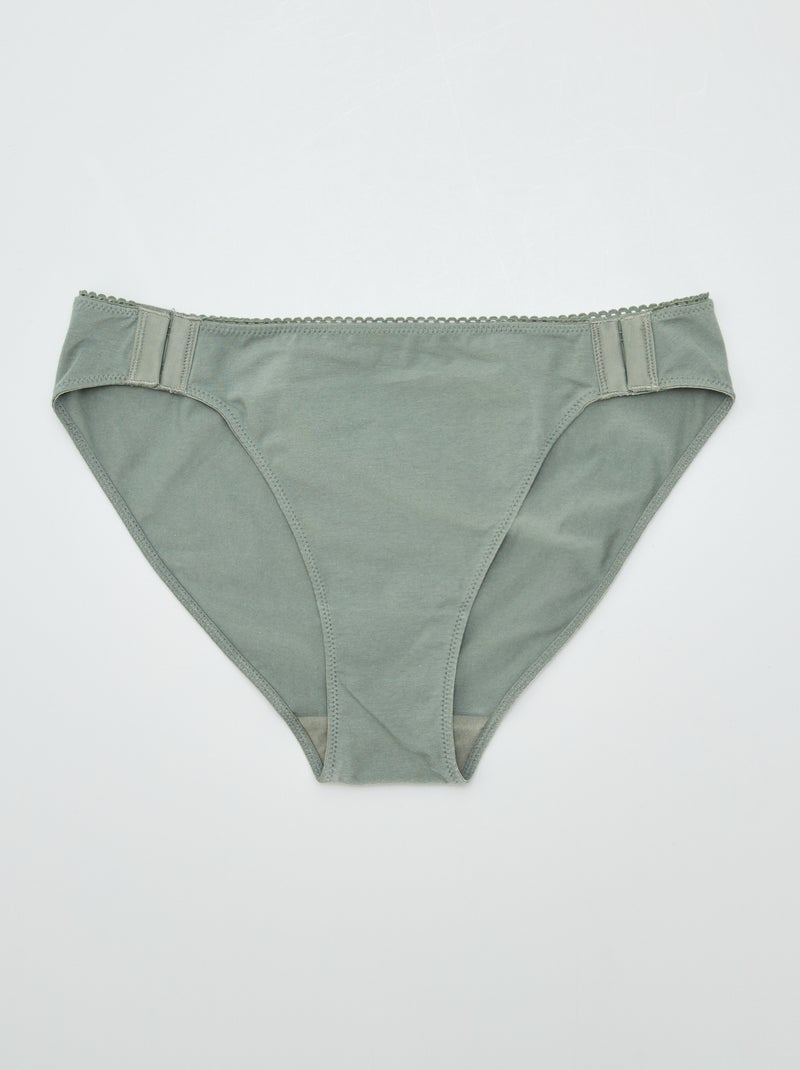 Pack de 3 bragas - colección fácil de poner VERDE - Kiabi