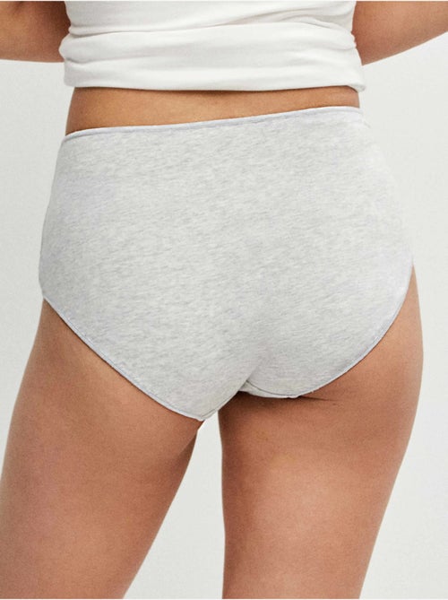 Pack de 3 bragas altas en tejido de algod?n - Kiabi