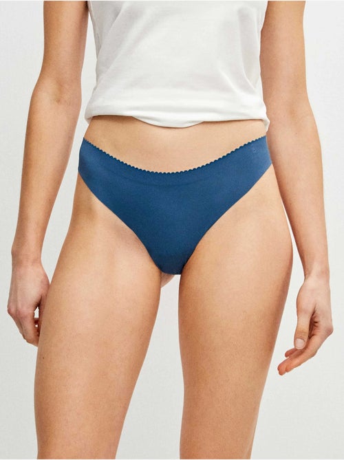 Pack de 3 bragas brasileñas sin costuras en tejido de microfibra - Kiabi