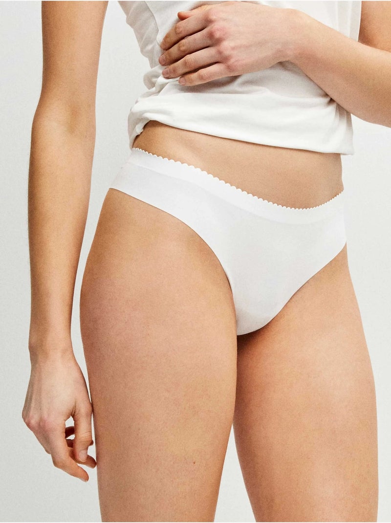Pack de 3 bragas brasileñas sin costuras en tejido de microfibra Multicolor - Kiabi