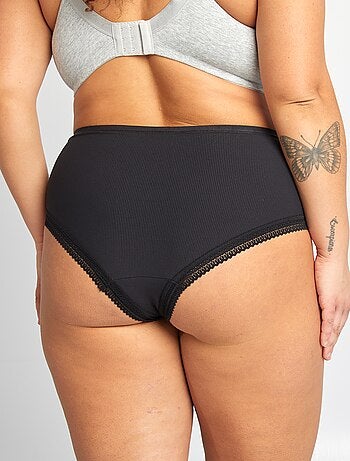 Pack de 3 bragas de canalé con encaje