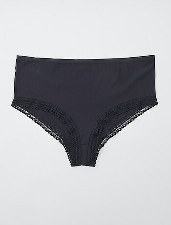 Pack de 3 bragas de canalé con encaje