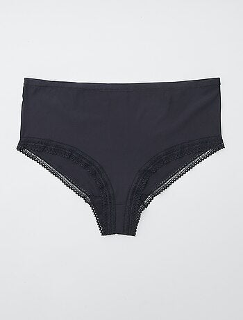 Pack de 3 bragas de canalé con encaje