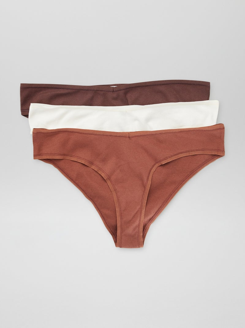 Pack de 3 braguitas BLANCO - Kiabi