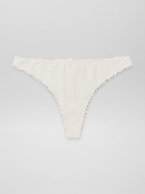 Pack de 3 braguitas brasileñas de algodón - Kiabi