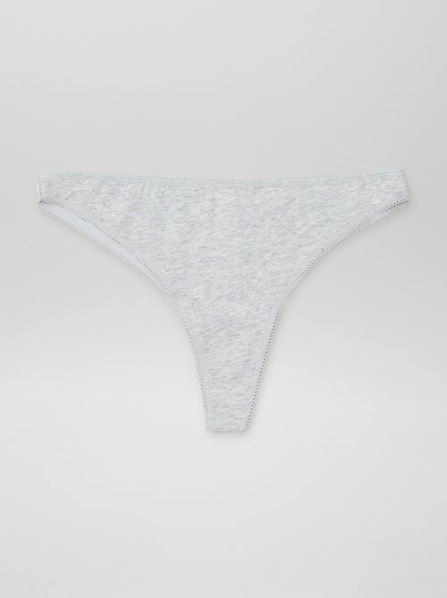 Pack de 3 braguitas brasileñas de algodón - Kiabi