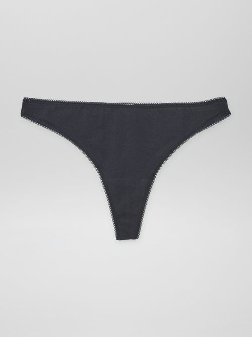 Pack de 3 braguitas brasileñas de algodón - Kiabi