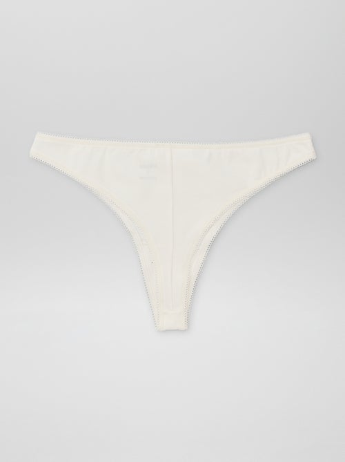 Pack de 3 braguitas brasileñas de algodón - Kiabi