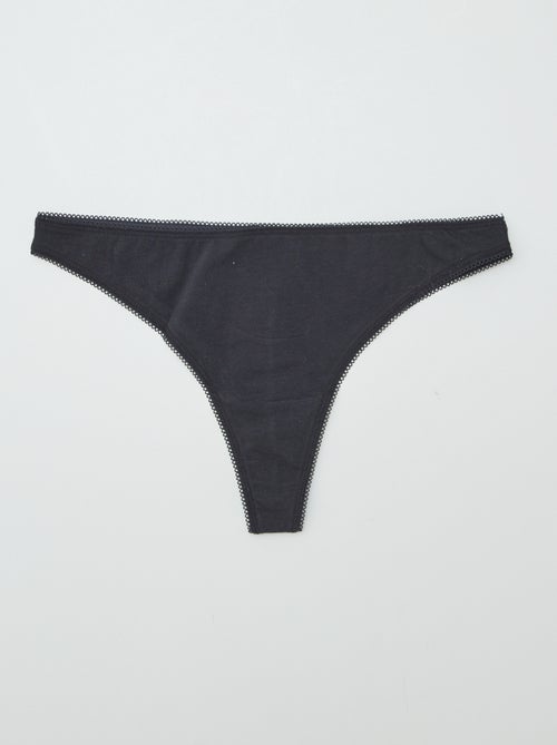 Pack de 3 braguitas brasileñas de algodón - Kiabi