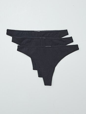 Pack de 3 braguitas brasileñas de algodón