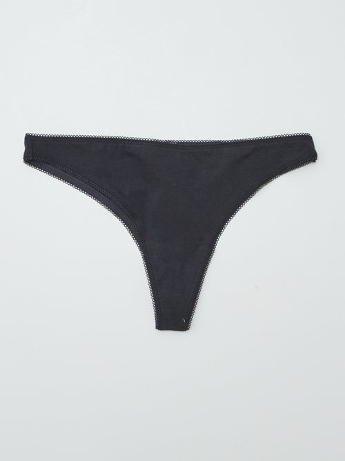 Pack de 3 braguitas brasileñas de algodón - Kiabi