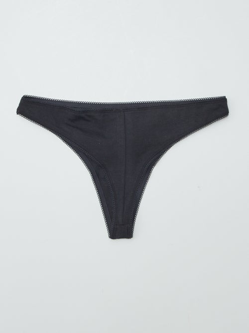 Pack de 3 braguitas brasileñas de algodón - Kiabi