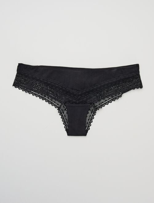 Tanga moldeador - Negro - Kiabi - 8.00€