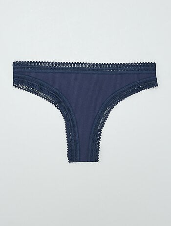 Pack de 3 braguitas brasileñas de canalé