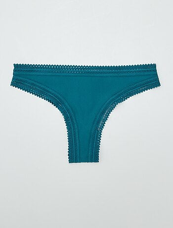 Pack de 3 braguitas brasileñas de canalé