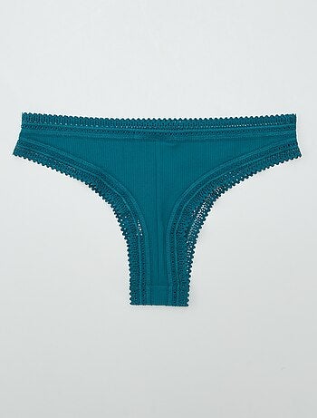 Pack de 3 braguitas brasileñas de canalé