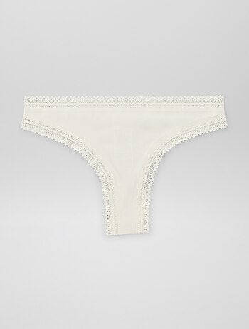 Pack de 3 braguitas brasileñas de canalé