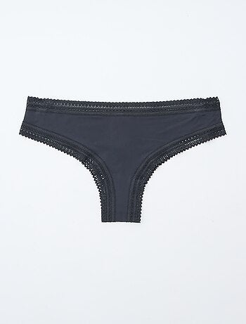 Pack de 3 braguitas brasileñas de microfibra estampadas