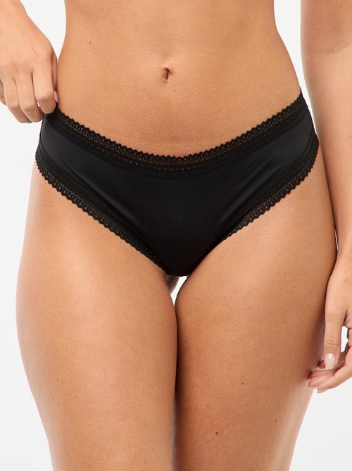 Pack de 3 braguitas brasileñas de microfibra estampadas - Kiabi