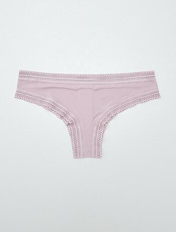 Pack de 3 braguitas brasileñas de microfibra estampadas
