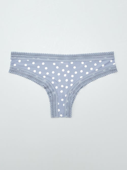 Pack de 3 braguitas brasileñas de microfibra estampadas - Kiabi