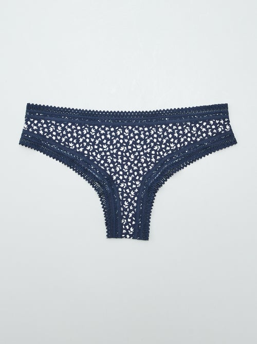 Pack de 3 braguitas brasileñas de microfibra estampadas - Kiabi