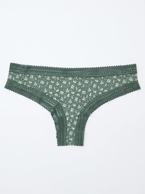 Pack de 3 braguitas brasileñas de microfibra estampadas - Kiabi