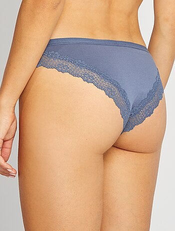 Pack de 3 braguitas brasileñas premamá con encaje