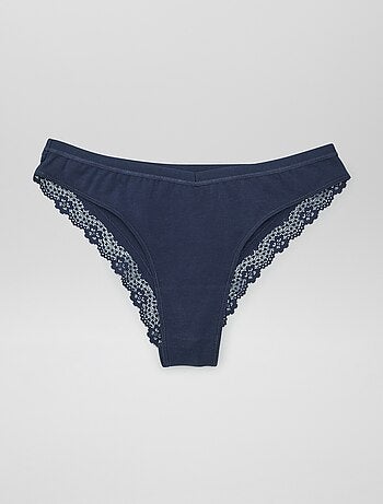 Pack de 3 braguitas brasileñas premamá con encaje