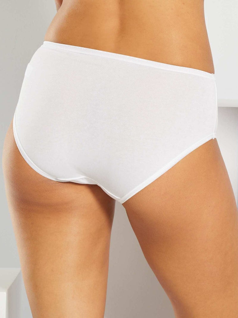 Pack de 3 braguitas clásicas 'Sans Complexe' blanco - Kiabi