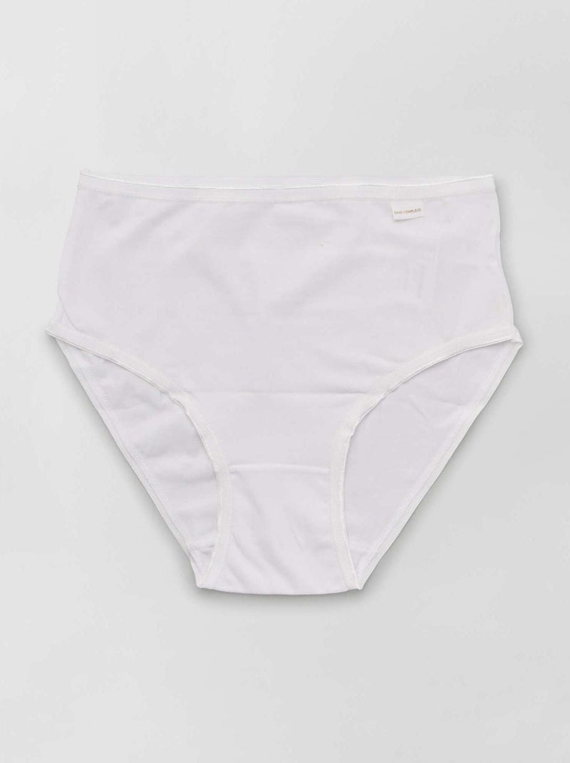 Pack de 3 braguitas clásicas 'Sans Complexe' blanco - Kiabi