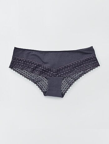 Pack de 3 culottes de algodón y encaje