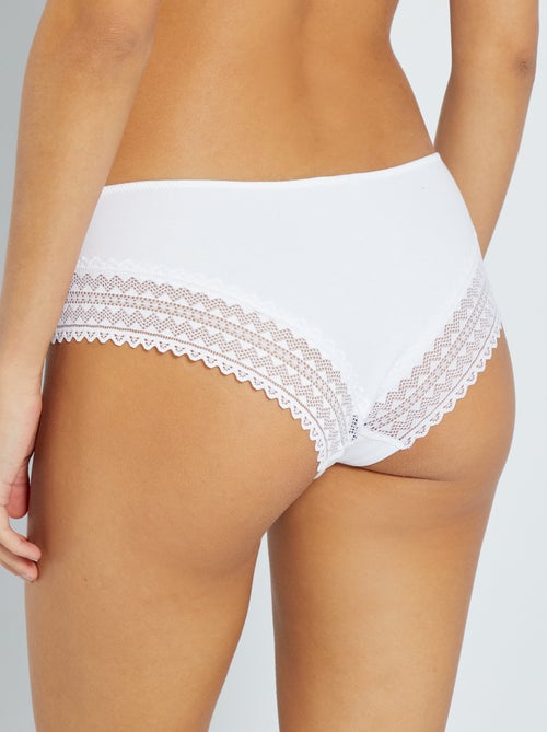 Pack de 3 braguitas con encaje - Kiabi