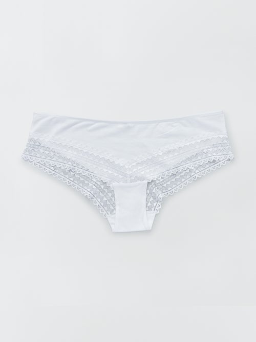 Pack de 3 braguitas con encaje - Kiabi