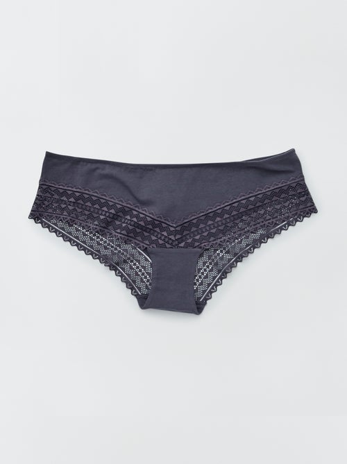 Pack de 3 braguitas con encaje - Kiabi