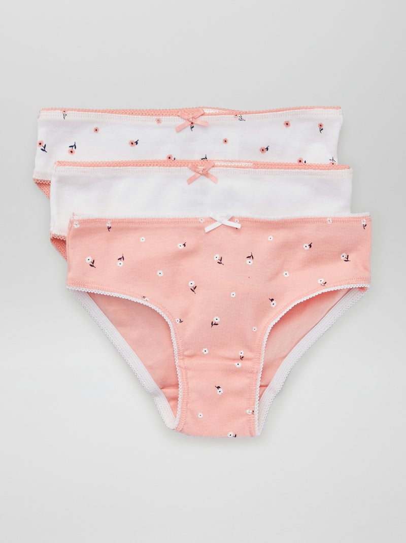 Pack de 3 braguitas con estampado BLANCO - Kiabi
