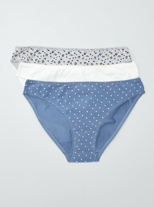 Pack de 3 braguitas de algodón - Kiabi