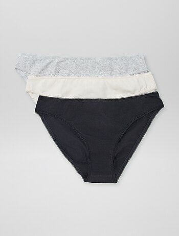 Pack de 3 braguitas de algodón