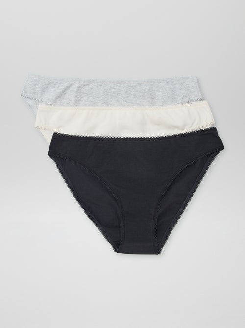 Pack de 3 braguitas de algodón - Kiabi